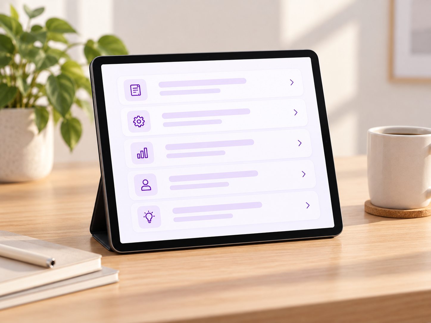 Ferramentas do Sistema Conexão em um tablet